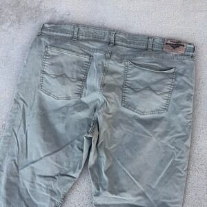 Wrangler Pants Men 42x30 Green Straight Fit Chino